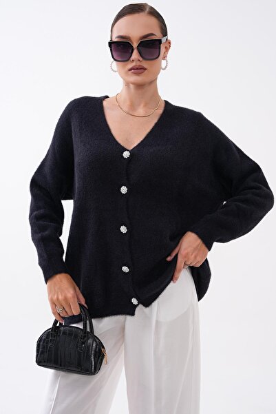 ŞİMAL Women's Buttoned Long Cardigan 265156