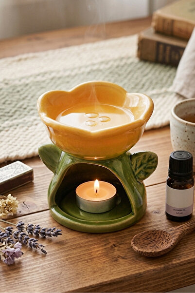 memyap Seramik Buhurdanlık – Minimal Tasarım Tealight Uyumlu Esans Buhurdanlı...