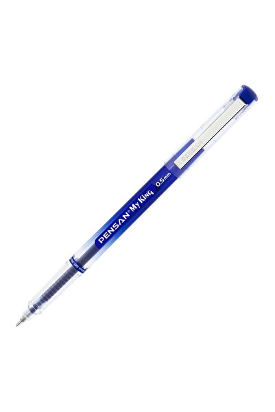 Pensan My King Jel Metal Klips İğne Uçlu Roller Kalem 0.5 mm Mavi 3 Adet