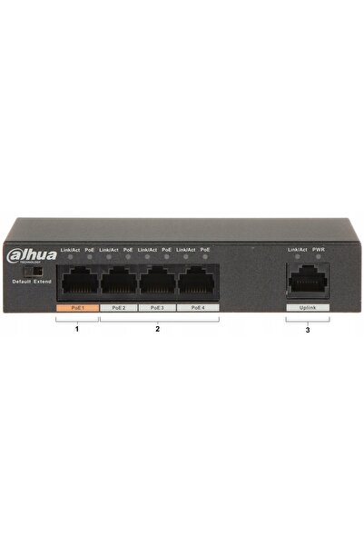 DAHUA SWITCH POE GOLIATH NSP01-4P HUB DE REȚEA GIGABIT CU 5 PORTURI PROFESIONAL