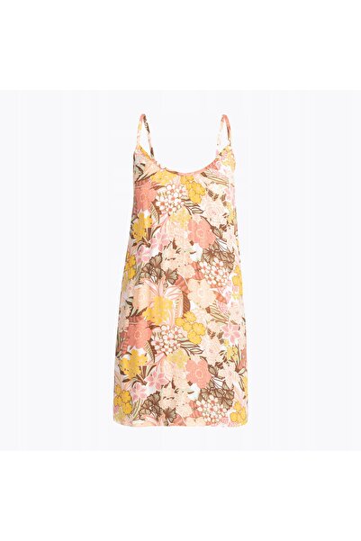 Roxy Rochie de damă albă, cu decolteu în V, imprimată, colecția Spring Advent...