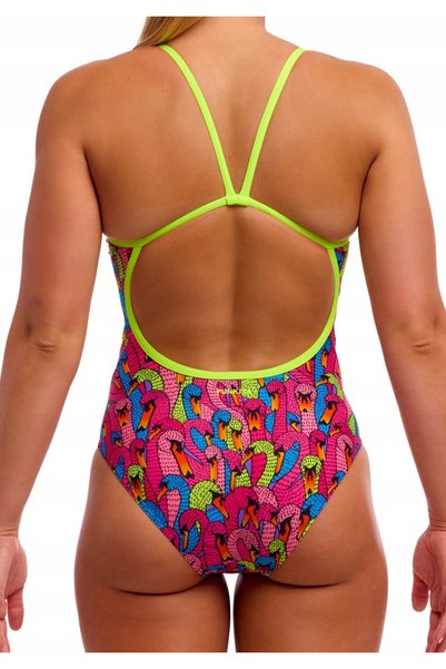 NO BRAND Costum de baie FUNKITA Swan City - Cu o singură bretea 12 (UK34) M