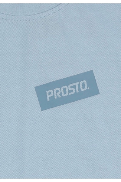 PROSTO Tricou bărbătesc box 2.0 albastru deschis S