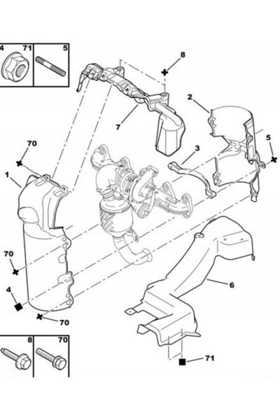 NO BRAND ORIGINAL! CATALYSTER Scut termic CITROEN C1 C2 C3 NEMO XSARA 1.4HDI