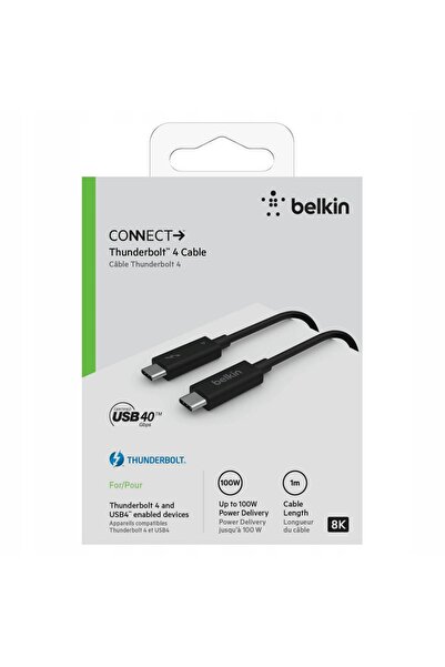 Belkin Cablu Thunderbolt 4, 1m, Negru