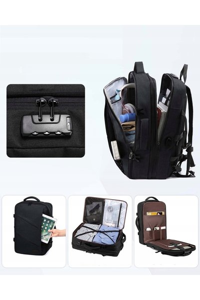 NO BRAND Rucsac de călătorie, bagaj de mână, pentru laptop de 17 inch, 40L, L...