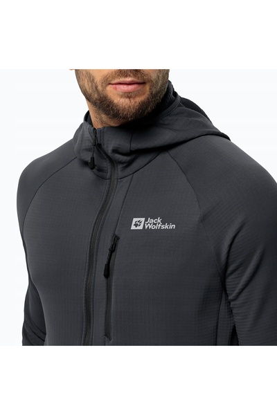 Jack Wolfskin Hanorac polar pentru bărbați Kolbenberg Hooded Fz Phantom L