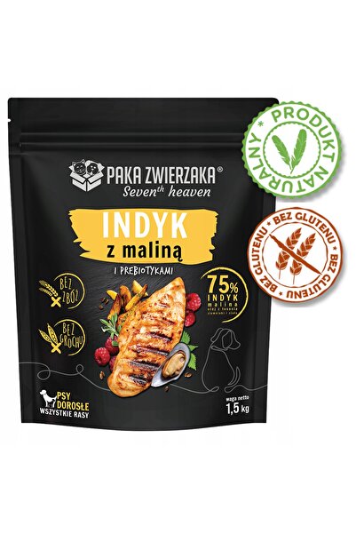 NO BRAND PAKA Zwierzaka CURCAN cu ZMEURĂ Hrană uscată cu prebiotice pentru câ...