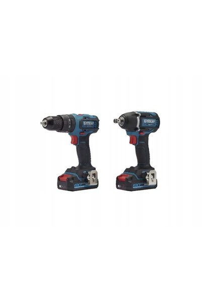 NO BRAND Set Erbau Erbauer EIW18-Li Cheie de impact și ECD18-Li-2 Mașină de g...