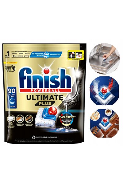 Finish Capsule de detergent pentru mașina de spălat vase Ultimate Plus Fresh,...