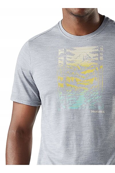 NO BRAND Tricou merino Smartwool Winding Trail Active SS Graphic - gri deschi...