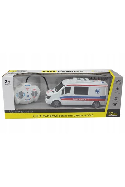 MADEJ Ambulanță R/C cu lumini, ambulanță de urgență telecomandată