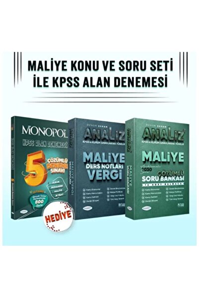 Monopol Yayınları KPSS Alan Analiz Maliye Ders Notları - Soru Bankası ve 5'li...