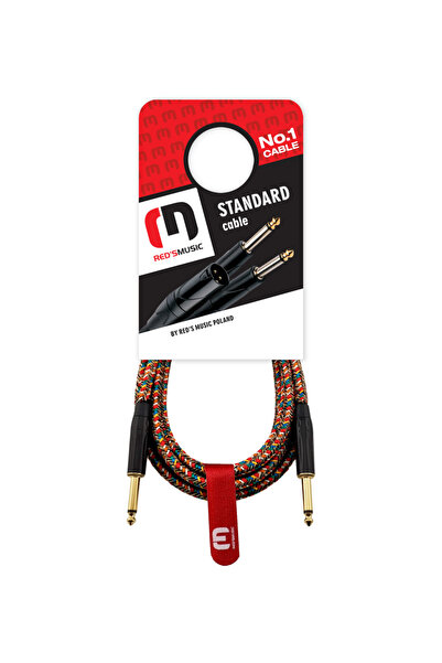 NO BRAND RED'S MUSIC JACK 6.3MM MONO OPLOT CABLU PENTRU CHITARĂ BASS 5 METRI
