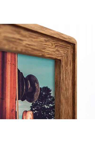 NO BRAND Ramă foto 15x20 din lemn modern rustic