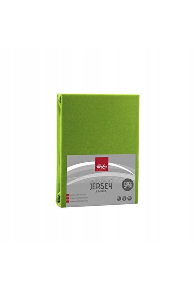 NO BRAND Cearșaf de pat din jerseu cu elastic verde 180x200 cm K2