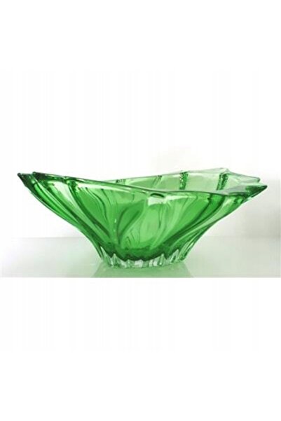 NO BRAND Salaterka cristal Bohemia Plantica Verde 33cm
