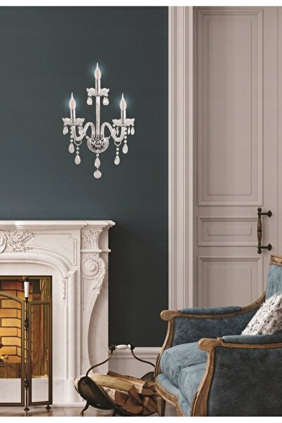NO BRAND Candelabru 3x40W Cristallo crom glam, sticlă, Candellux