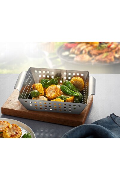 NO BRAND GEFU Tava pentru grătar BBQ din oțel 25x21,5