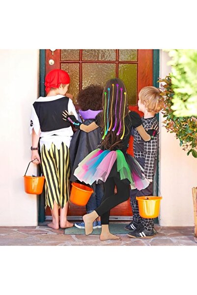 NO BRAND Costum de schelet pentru fete pentru Halloween, costum curcubeu, cos...