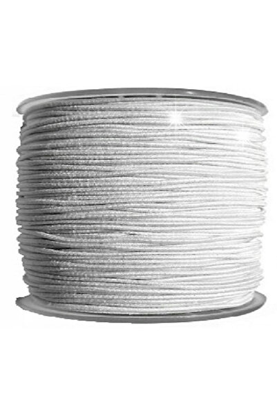 NO BRAND CAUCIUC rotund de 1 mm, 100 m, tip „pălărie”, pentru măști, ALB