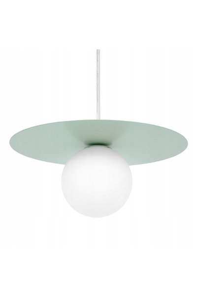 NO BRAND Lampă suspendată modernă decorativă disc mentă 25 cm bilă albă Kaja