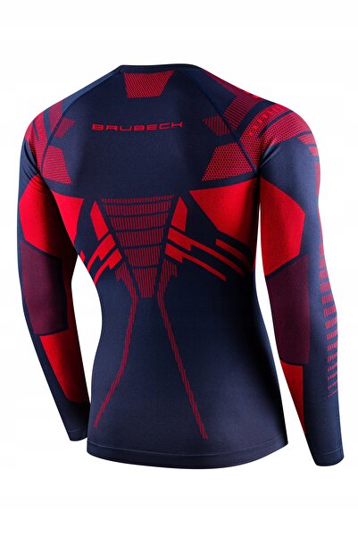 Brubeck Bluză termoactivă Dry Sweatshirt - bleumarin/roșu XXL