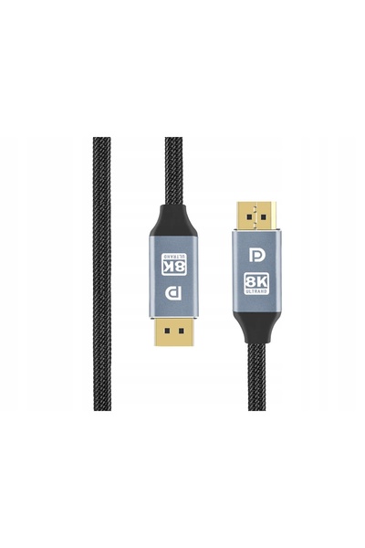 NO BRAND Alogy Cablu Display Port DP 1.4 8K 30AWG pentru TV PC 1m