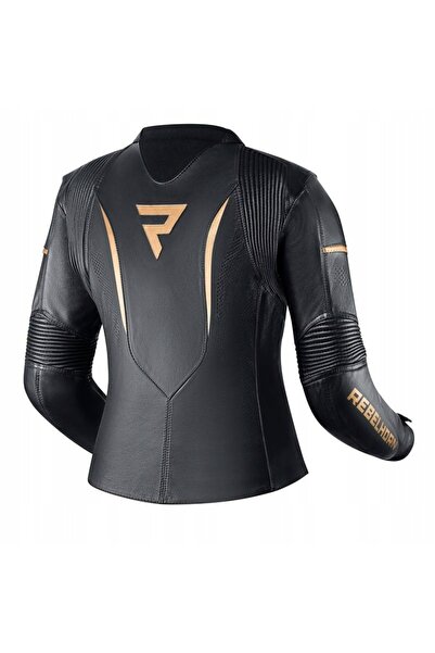NO BRAND REBELHORN REBEL LADY Jachetă de piele negru/auriu 34