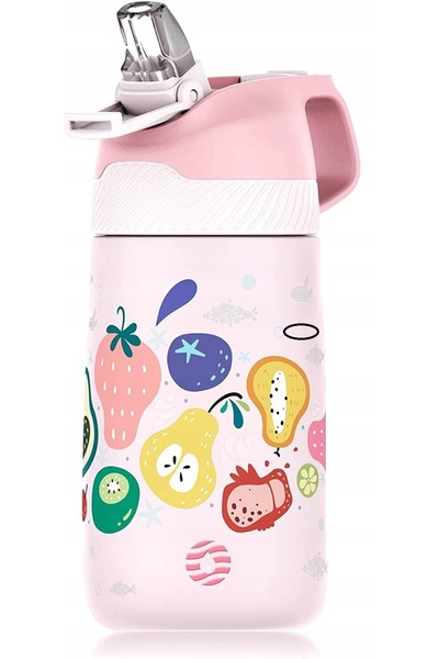 NO BRAND F Jbottle Sticlă termică pentru copii cu pai 350 ml