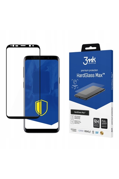 3MK HardGlass Max Sam G965 S9 Plus negru, Sticlă FullScreen