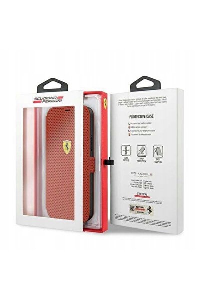Ferrari FESPEFLBKP12SRE iPhone 12 mini 5.4 " roșu/roșu tip carte On Track