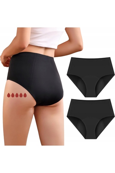 NO BRAND Chiloți menstruali Carer, negri P19, P20 mărimea M, 2 bucăți.