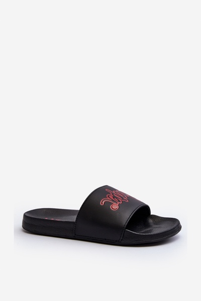 Lee Cooper Șlapi bărbați negru-roșu LCW-24-42-2484MC 42