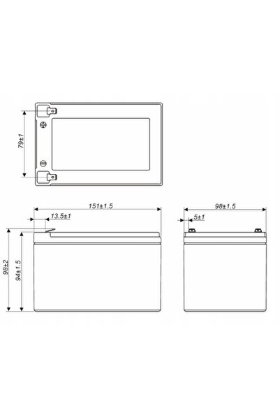 NO BRAND BATERIA YUASA NP12-12 12V 12Ah PENTRU SURSE DE ALIMENTARE DE REZERVĂ...