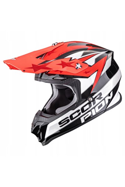 NO BRAND SCORPION KASK VX-16 EVO AIR PATRIOT NEGRU ALB ROȘU [Mărimea M]