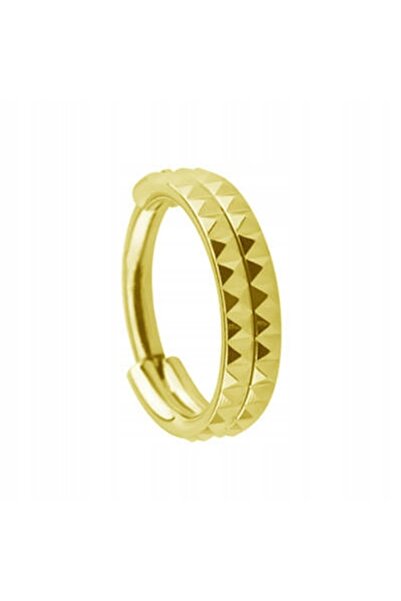 NO BRAND Piercinguri tip inel clicker din titan - Auriu - 1.2/8