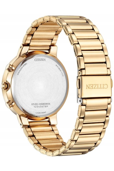 Citizen AN8223-54L Ceas bărbătesc cronograf albastru auriu, la modă, cu dată,...