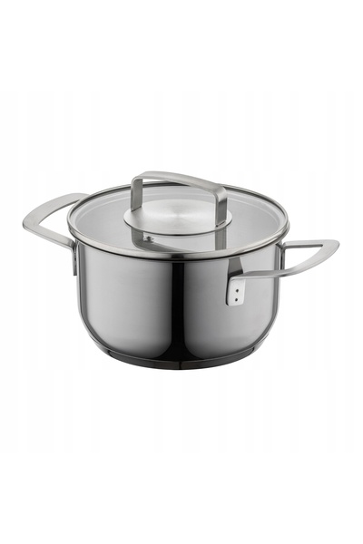 NO BRAND Florina Infinity 20cm 3.1L Oală din oțel inoxidabil negru pentru ara...