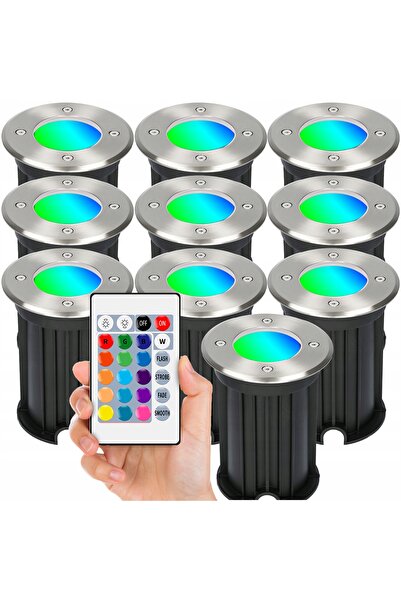 NO BRAND 10x PROIECTOR LED DE GRĂDINĂ IMPERMEABIL DE EXTERIOR RGB CU TELECOMANDĂ