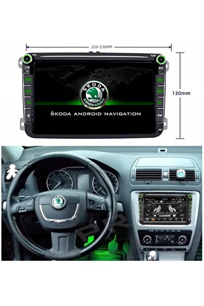 NO BRAND RADIO NAVIGAȚIE GPS ANDROID SKODA OCTAVIA II 2004-2015 WIFI USB 2/64GB