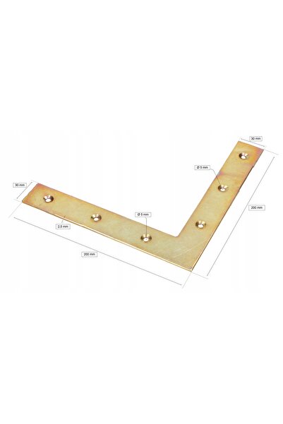 NO BRAND 10x Conector de colț pentru fereastră, galvanizat, 200x30