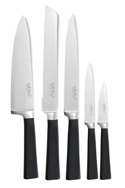 NO BRAND Set de cuțite de bucătărie, bloc cu 5 piese, VIALLI DESIGN K3