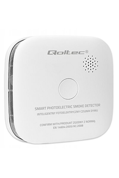 Qoltec Detector de fum fără fir cu baterie |   alarma 85dB |   LED