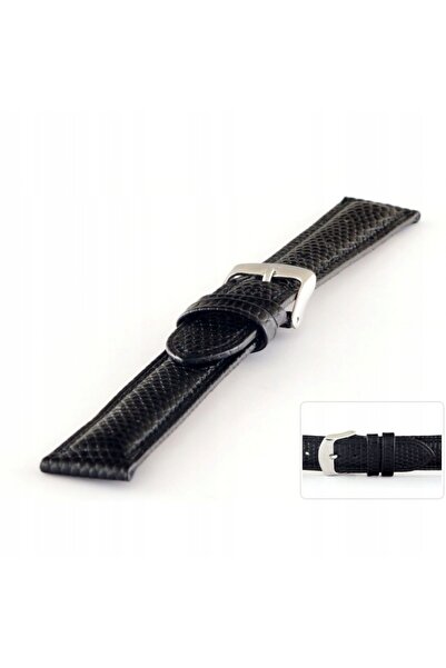NO BRAND HORIDO 0065 - NEGRU - 12mm - Curea de ceas din piele texturată