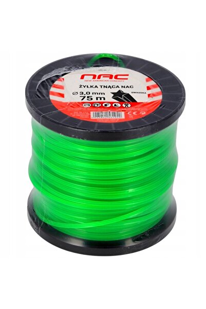 NAC Fir de tăiere tip stea, cu sârmă dublă, 3.0mm x 75m - rolă pentru motocoasă
