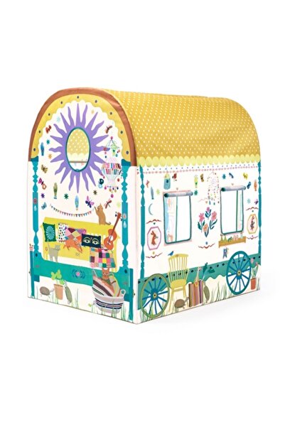 NO BRAND Cort Djeco pentru copii, model House Garden, cu uși și ferestre, 100...