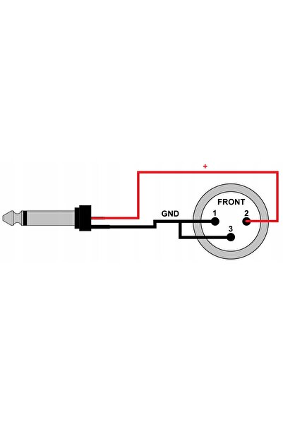 NO BRAND Cablu microfon Jack 6.3 - XLR 3m MC1330 Red's Music
