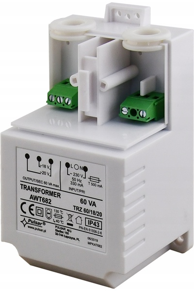 Pulsar TRANSFORMATOR TRZ 60/18/20 TR 60VA 18V 20V 230V SATEL OPU3-P OPU4-P OP...
