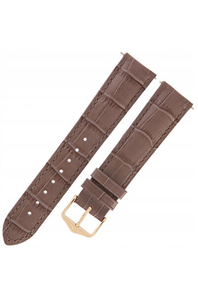NO BRAND HIRSCH Duke L - GRI-BRONZ - 20mm - Curea de ceas din piele